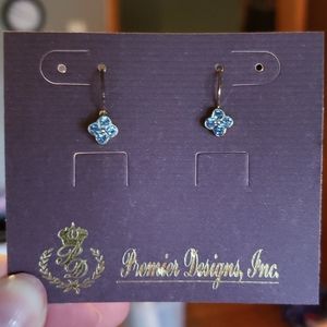 Blue flower earrings